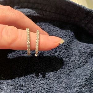 Sparkling Silver Hoop Earrings